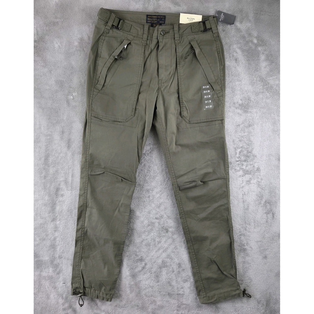 NWT VTG Y2K Abercrombie And Fitch Cargo Paratrooper Pants Mens 28x30(30x29)